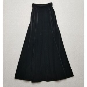 Casadei‎ Skirt Womens Small Black Velour Long 26x41